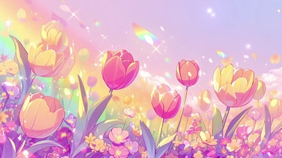 彩虹梦幻花丛