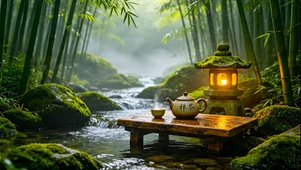 治愈竹林溪流
