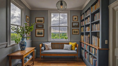 【雨景】雨中的休息间