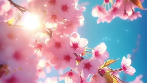  桃花盛开