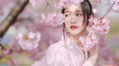 文艺古风樱花少女