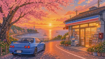 唯美夕阳海景