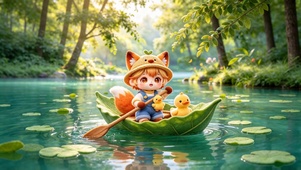 泛舟闯入一湖诗意