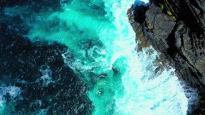 唯美治愈浪花4K