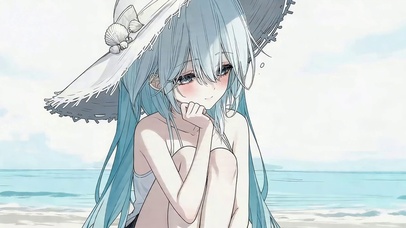 海边可爱女孩