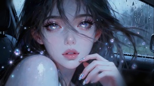 车窗少女