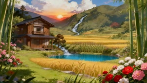 竹间夕舍