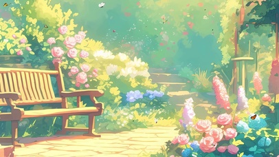 护眼花草树木带鱼屏