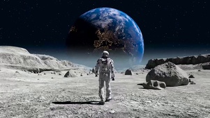 行走在月球上