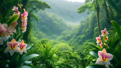 绿色护眼花草树木