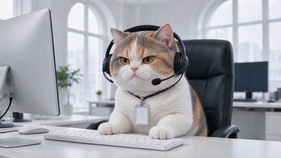 三花矮脚猫被迫加班