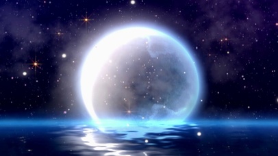 唯美星空大海月亮