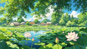 夏日荷塘