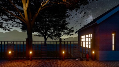 秋天落叶温馨小院