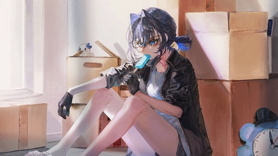 性感唯美白丝吃雪糕的萝莉少女