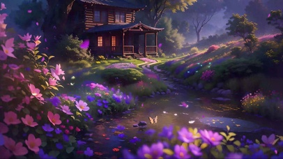 仙境木屋夜色