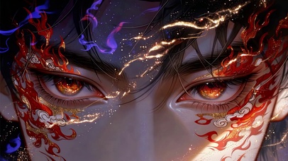 赤瞳金焰眨眼动态