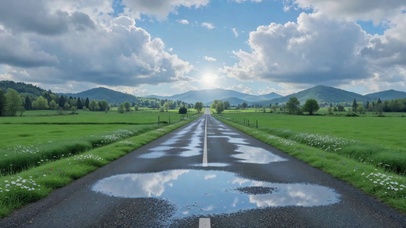 雨后乡间公路