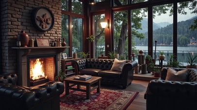 【雨景】温暖的别墅