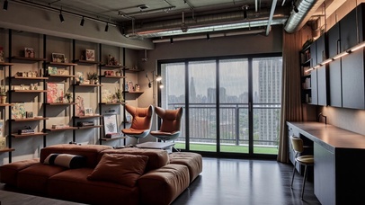 【雨景】艺术家的客厅