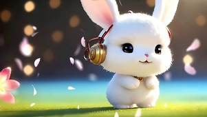 可爱耳机兔兔