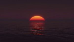 4K 高清 海洋大太阳升起