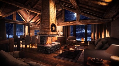 舒适的壁炉客厅