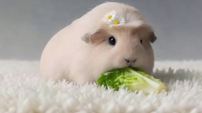 荷兰猪吃菜