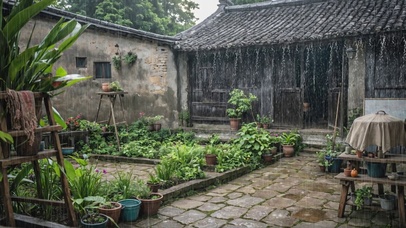 【雨景】乡下的老宅