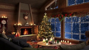 冬季圣诞木屋