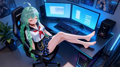 可爱电竞少女
