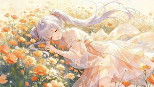花海沉睡少女