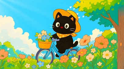 治愈主题 快乐的猫