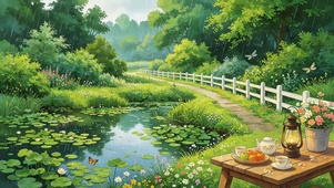 夏日荷塘