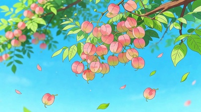 晴空下的粉簇枝