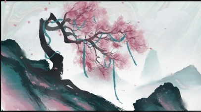 桃花树下（随时间变化）