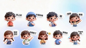可爱3D卡通日常表情包