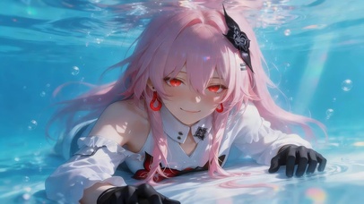 水下可爱女孩