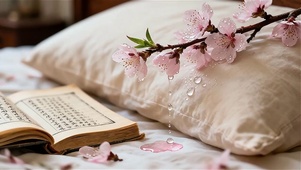 唯美花瓣伴书香