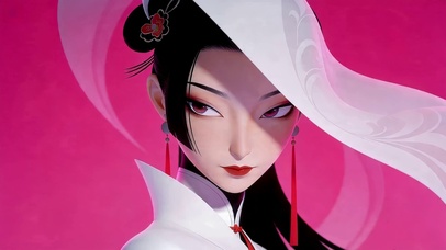 治愈插画风女孩