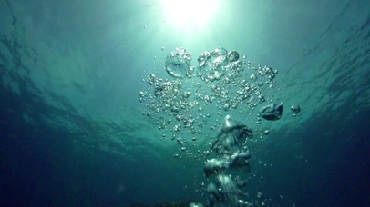 4K 高清  水下气泡慢动作