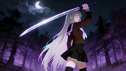 紫夜寒光（挥刀的少女）