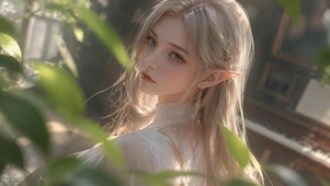 林间仙气精灵美少女