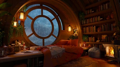 雨天温馨阁楼小屋