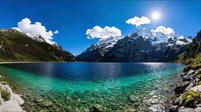 雪山翠湖