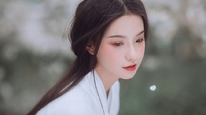 白衣古装美女古风