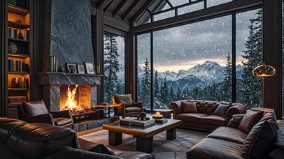 【雪景】郊外的别墅