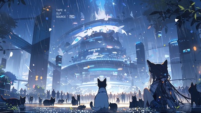 雨中