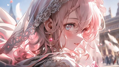 粉红发色的萝莉