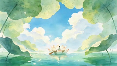 绿色荷叶